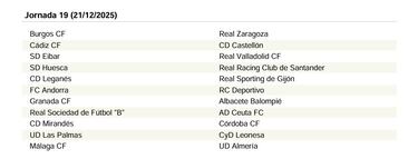 El calendario de LaLiga Hypermotion 25/26