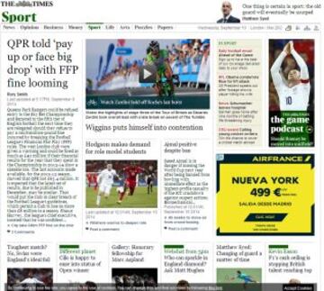 Portadas de la prensa extranjera