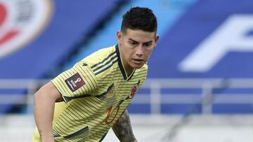 James Rodríguez durante el partido entre Colombia y Uruguay.