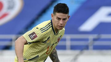 James Rodr&iacute;guez durante el partido entre Colombia y Uruguay.