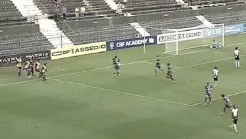 Un chileno brilla en Brasil y le da el triunfo a su equipo con un gol agónico: ojo al festejo