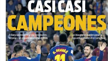 El derbi madrileño acerca "el título" al Barcelona