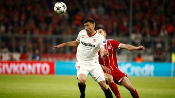 Lenglet ante el Bayern.