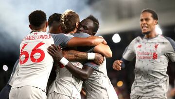 El Liverpool celebra el segundo gol ante el Crystal Palace.