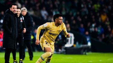 Alejandro Balde of FC Barcelona during LaLiga Santander match between Real Betis and FC Barcelona at Estadio Benito Villamarin on February 1, 2023 in Seville, Spain. (Photo by Alvaro Medranda/Icon Sport via Getty Images)