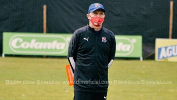 Javier &Aacute;lvarez durante un entrenamiento del Medell&iacute;n.