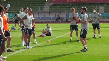 Primer entrenamiento de la Absoluta tras el España-Suecia