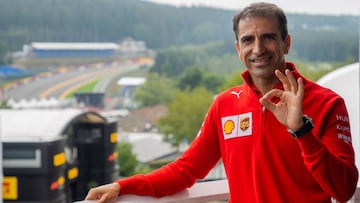Marc Gené posa en Monza durante el GP de Italia 2019.