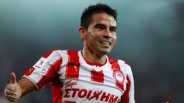 Saviola, en su etapa en el Olympiacos.