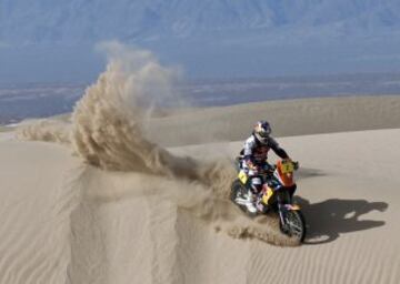 El francés Cyril Depres es cinco veces ganador del Rally Dakar en motos, en las ediciones de 2005, 2007, 2010, 2012 y 2013.