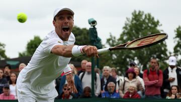 Roberto Bautista Agut, contra Sonego en Wimbledon.