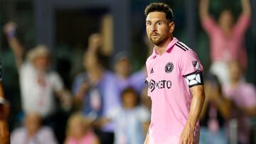 FORT LAUDERDALE, FLORIDA - JULY 21: Lionel Messi #10 of Inter Miami CF looks o during the Leagues Cup 2023 match between Cruz Azul and Inter Miami CF at DRV PNK Stadium on July 21, 2023 in Fort Lauderdale, Florida. Mike Ehrmann/Getty Images/AFP (Photo by Mike Ehrmann / GETTY IMAGES NORTH AMERICA / Getty Images via AFP)