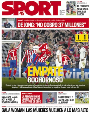 Las portadas tras el derbi