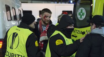 Russian hooligans cause havoc in Bilbao