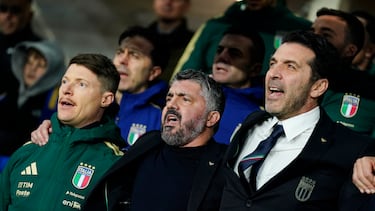 Excuerpo técnico de Italia.