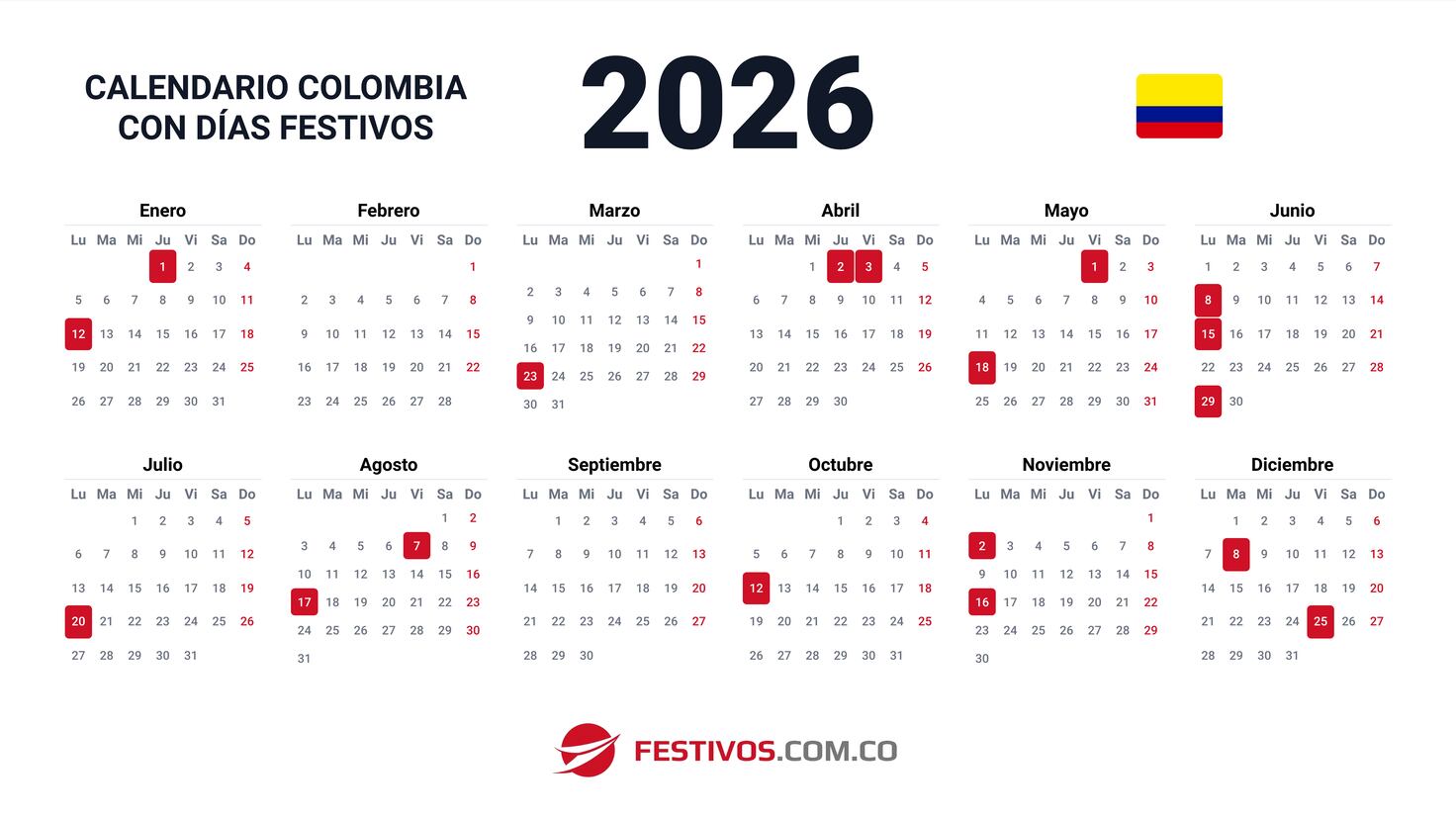 Colombia pierde el puente del Día del Trabajo en 2026: el 1 de mayo cae viernes y no se traslada