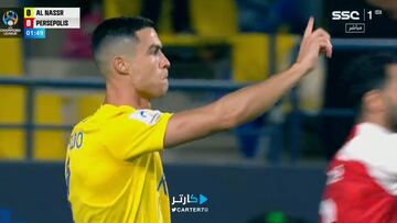 El portugués en el duelo entre Al Nassr y Persépolis le dijo al árbitro que no era penalti una jugada que el juez decretó de esa manera a favor de su equipo.