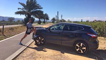 Miguel Ángel López, en pleno entrenamiento.