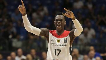 Dennis Schroder durante el partido entre Alemania y Francia de los octavos del Eurobasket.