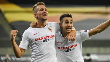 Reguilón, junto a De Jong, en aquella Europa League.