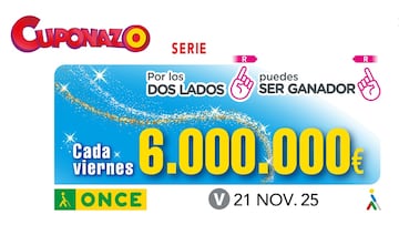 Cuponazo de la ONCE: comprobar los resultados del sorteo hoy, viernes 21 de noviembre