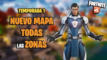 As&iacute; es el nuevo mapa de Fortnite Cap&iacute;tulo 4 - Temporada 1: todas las nuevas zonas del juego