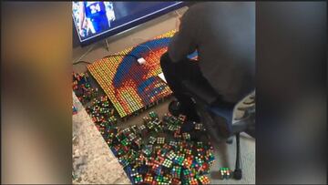 Siguen los homenajes a Kobe, ahora un retrato con cubos rubik