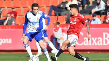 Marc Aguado, el d&iacute;a de su debut con el primer equipo frente al N&aacute;stic en la Copa del Rey de la pasada temporada.
 
 