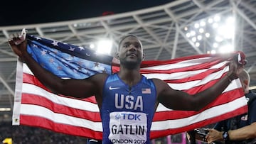 Justin Gatlin se proclama campe&oacute;n del mundo de los 100m lisos