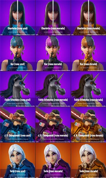 Todos los S&uacute;per Estilos de los skins del Pase de Batalla de la Temporada 8 de Fortnite