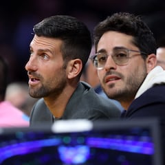 Watch: Djokovic hits LeBron James’ signature three-pointer
