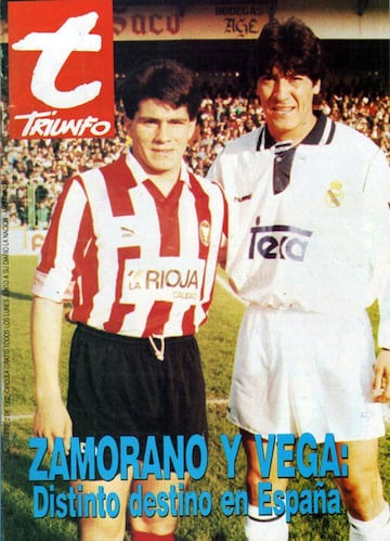 El actual comentarista deportivo, en 1992, recaló en el Logroñés de España, pero no logró adaptarse al fútbol hispano de la época. 