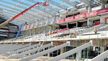 <b>GRADA EN OBRAS. </b>El foco de la enfermedad del hormigón fue detectado precisamente en la zona de los palcos.