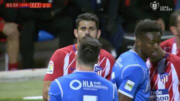 El primer enojo de Diego Costa tras sufrir un feo codazo