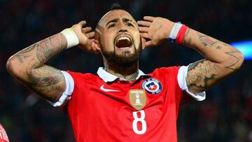 Arturo Vidal festeja