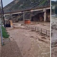 La DANA llega hasta Teruel: La Hoz de la Vieja se inunda y se desploman cuatro puentes