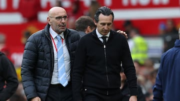 Unai Emery, junto a Monchi.