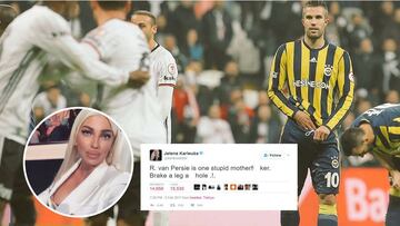 Van Persie, atacado en el derbi turco por la mujer de un rival