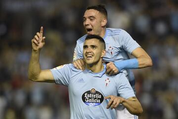 1-0. Maxi Gómez celebró el primer gol con Iago Aspas.
