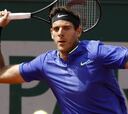 Del Potro con nota positiva tras debutar en Roland Garros