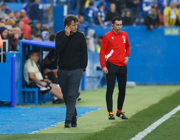 Idiakez, durante la derrota del Leganés ante el Oviedo. 