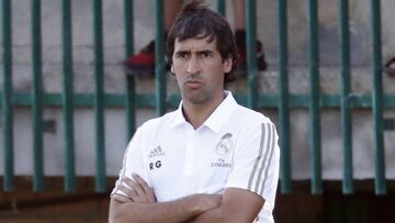 Raúl González Blanco, entrenador del Real Madrid Juvenil, en una imagen de archivo de un partido con el Castilla.