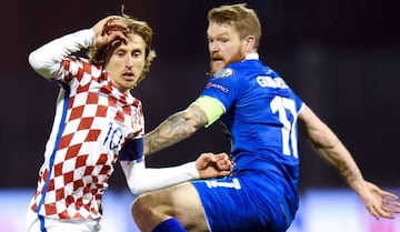 Modric in action against Iceland