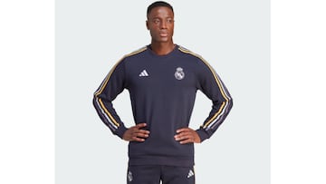 Sudadera Adidas de cuello redondo del Real Madrid para hombre