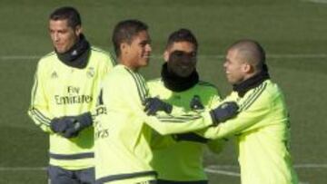 Cristiano Ronaldo, Varane, Casemiro y Pepe.