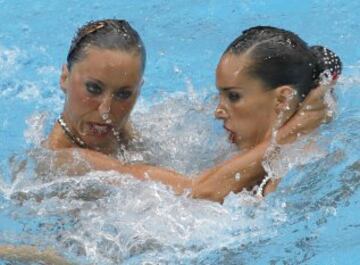 Enorme cuarto puesto en natación sincronizada dentro de la categoría de dueto femenino de Ona Carbonell y Gemga Mengual.