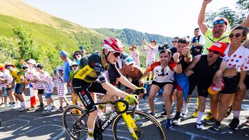 Vingegaard, en la ascensión a Hautacam.