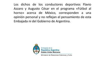 Embajada Argentina se pronuncia ante críticas a Liga MX