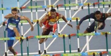  El atleta español Orlando Ortega logró la medalla de plata en la prueba de 110 m vallas 