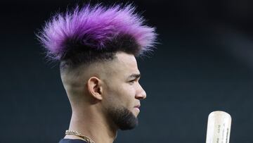 Oct 26, 2023; Arlington, TX, USA; Arizona Diamondbacks left fielder Lourdes Gurriel Jr. (12) works out prior to the 2023 World Series against the Texas Rangers at Globe Life Field. Mandatory Credit: Kevin Jairaj-USA TODAY Sports